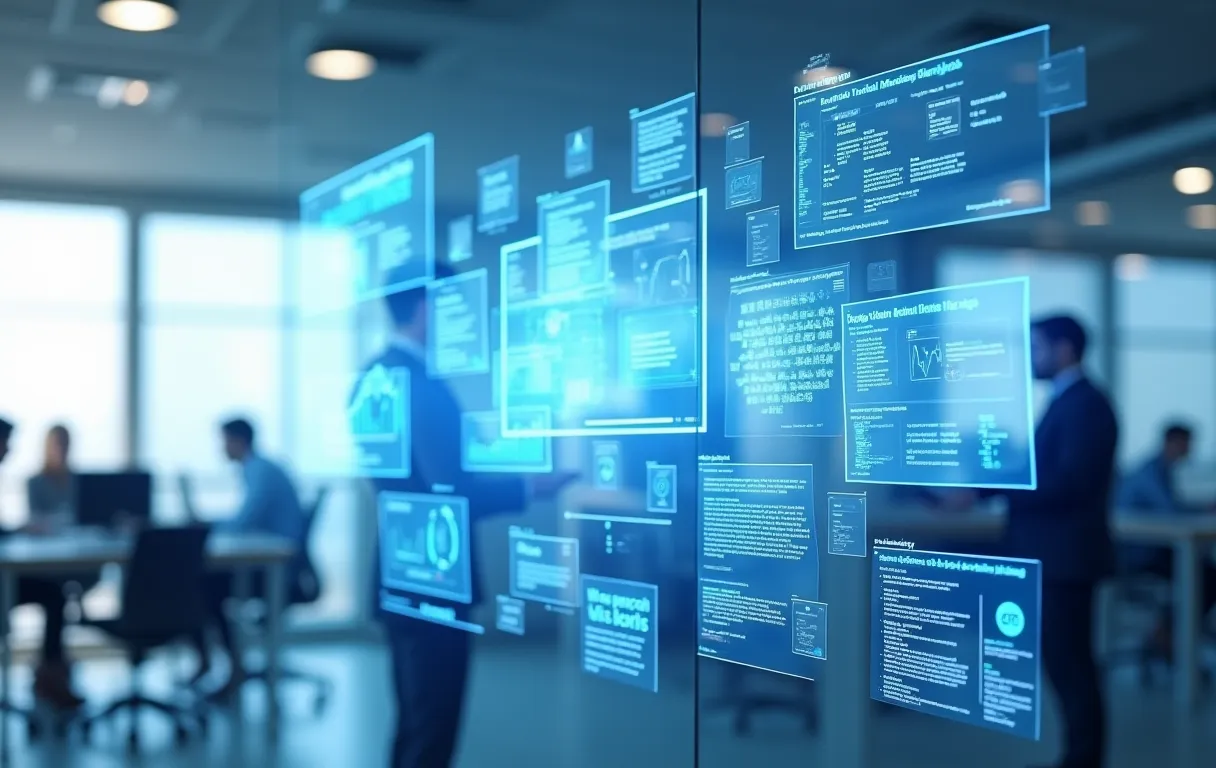 A planned cluster of related articles laid out on a wall