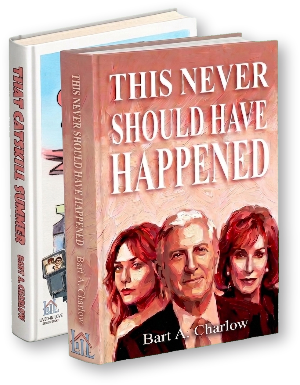 Ediciones en tapa dura de That Catskill Summer y This Never Should Have Happened de Bart A. Charlow