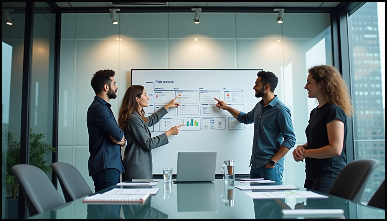 Product Roadmap Vision dashboard showing milestones and strategic initiatives